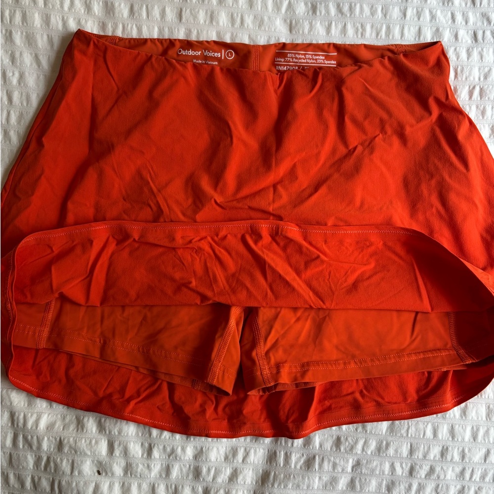Outdoor Voices Bright Orange Skirt